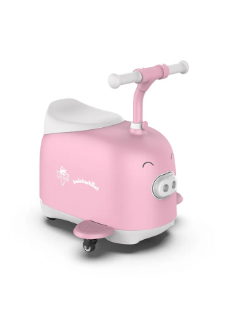 Детский электромобиль-чемодан 2в1 розовый