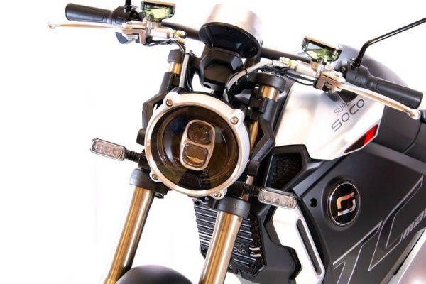 Электромотоцикл Super Soco TC Max (Спицованные диски) черно-красный