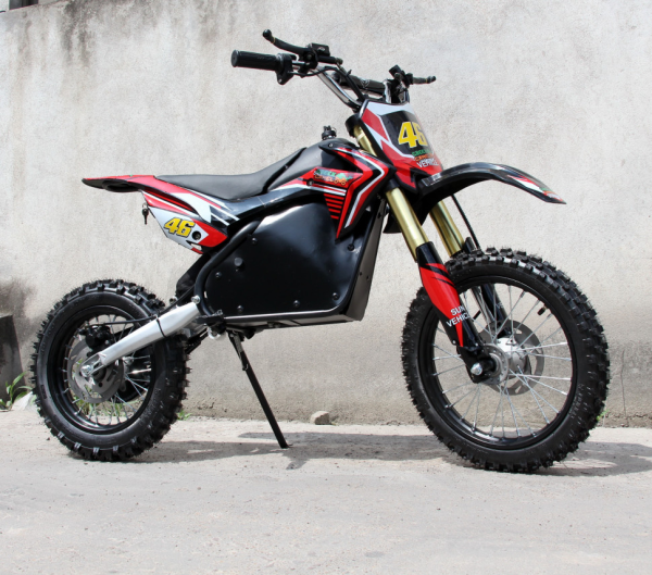 Электромотоцикл GreenCamel Питбайк DB500, 48V 1500W R14/R12 красный