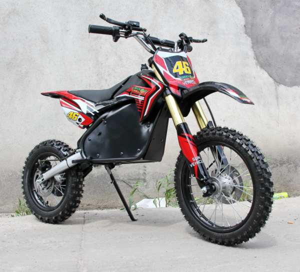 Электромотоцикл GreenCamel Питбайк DB500, 48V 1500W R14/R12 красный