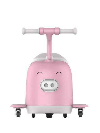 Детский электромобиль-чемодан 2в1 розовый